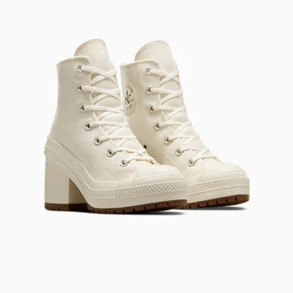 Converse Women's Cream Heeled  Boots